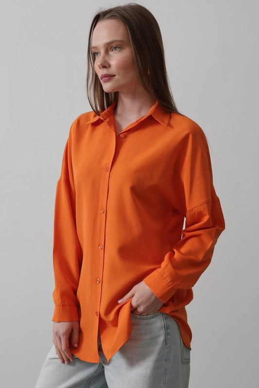Uzun Kol Gömlek - Oranj