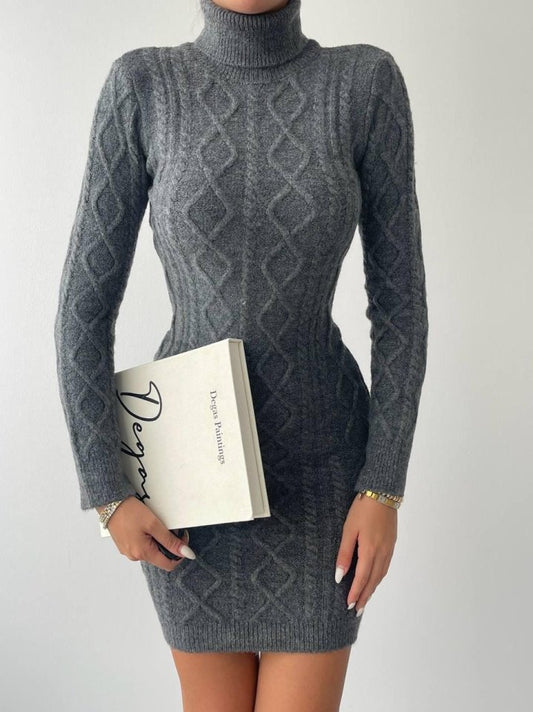 Livorna Boğazlı Mini Elbise