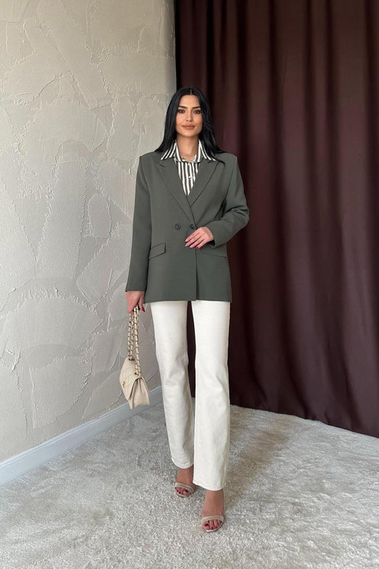 Haki Blazer Ceket