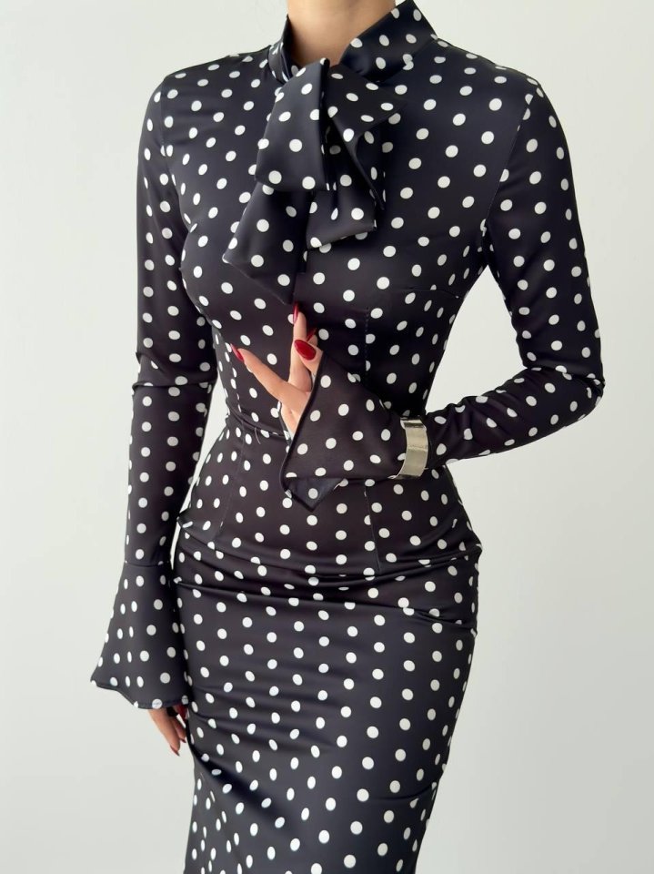 Potenza Puantiyeli Elbise