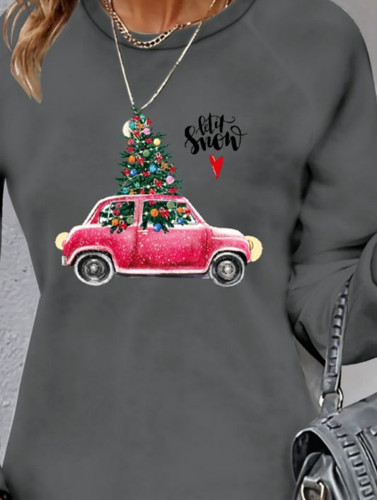 Kadın Uzun Kollu Bisiklet Yaka Desenli Viskon Iki Iplik Elbise