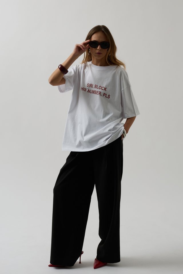 Ön Baskılı Oversize T-Shirt