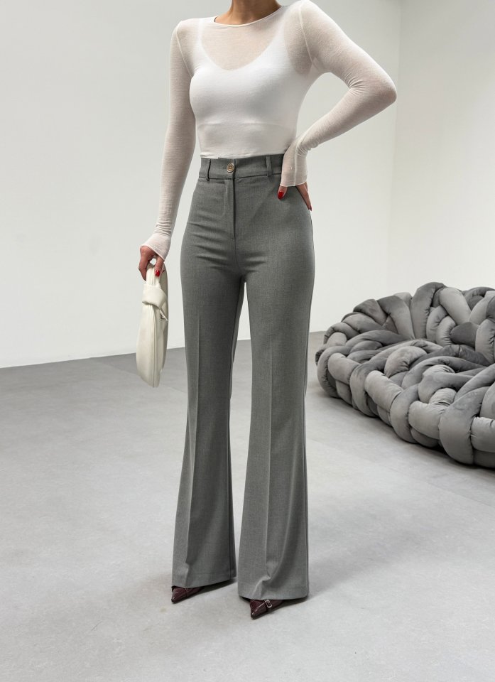 230 Gr Poly Viscose Full Lycra İspanyol Paça Pantolon