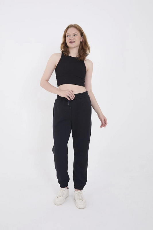 Üç İplik Basic Lastikli Eşofman Pantolon - Lacivert