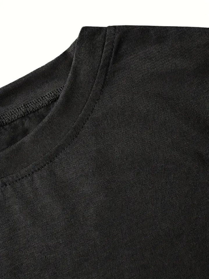 Fiyonk Baskılı Siyah Oversize Unisex T-shirt- Siyah