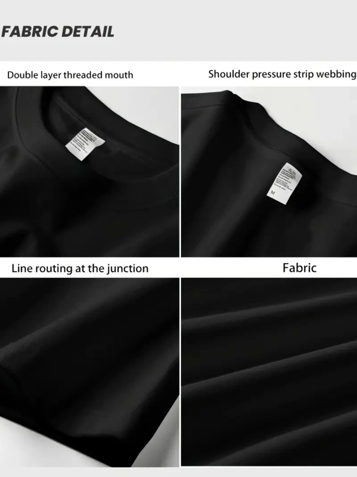 Geniş Kesim Pamuklu Tişört - GANDHI The Project Baskılı, Siyah, Rahat Kesim, Kısa Kollu, Günlük Kıyafet, Her Gün Giyilebilecek Tişört- Siyah