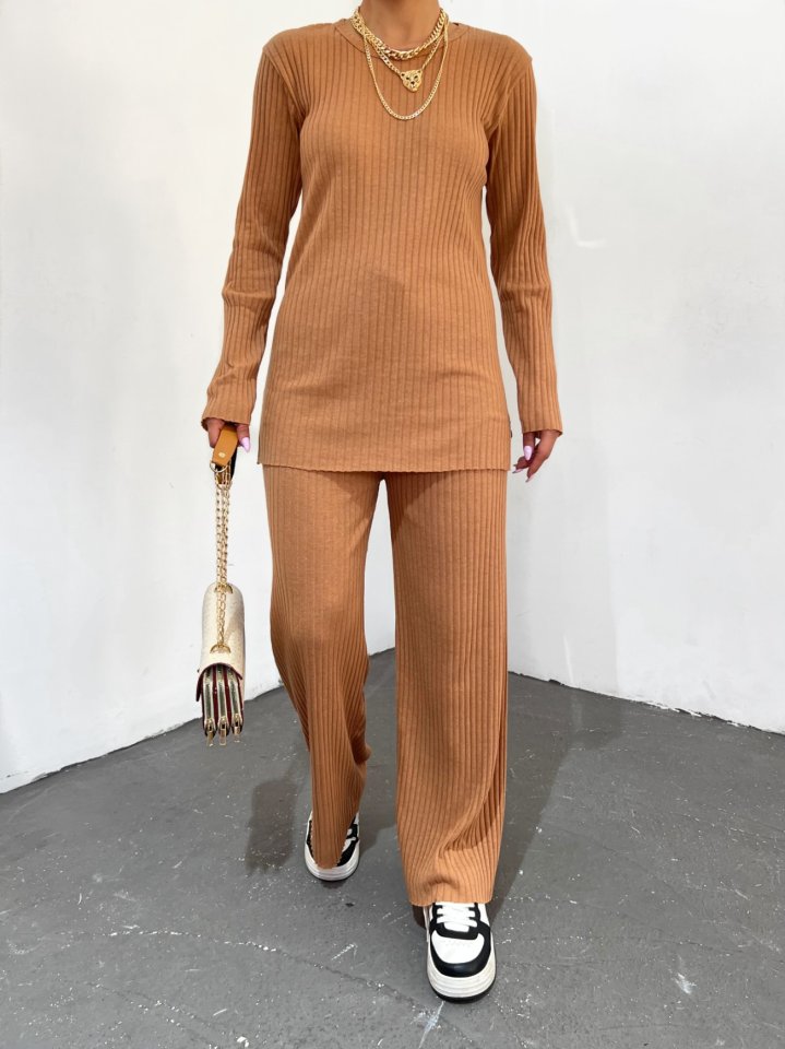 Bisiklet Yaka Kaşkorse Takım -Taba