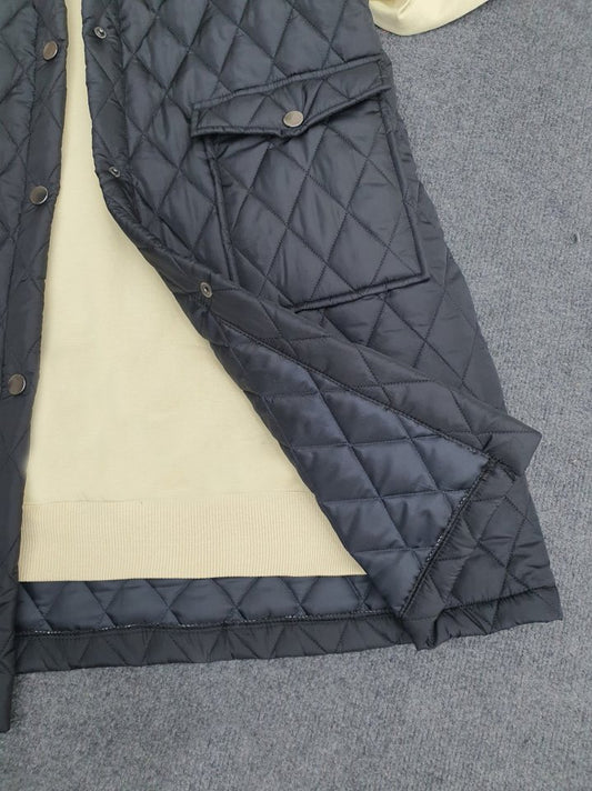 Kapaklı Cepli Kapitone Yelek -Siyah