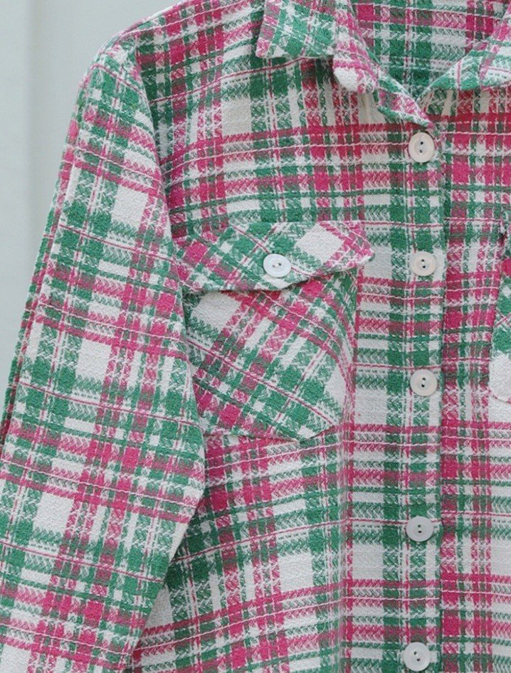 Kapaklı Cepli Tüvit Gömlek -Pembe