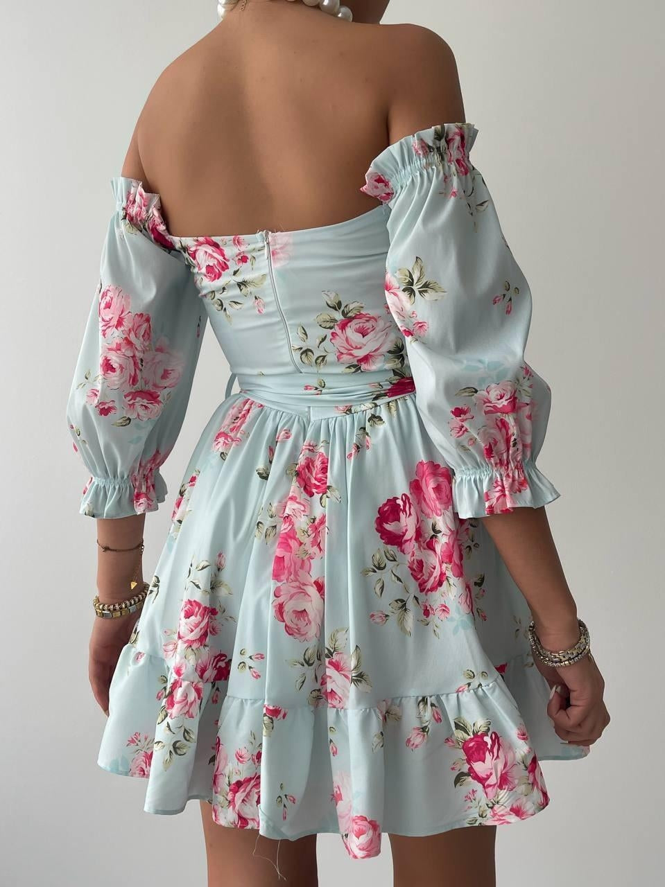 Rucka Belden Bağlamalı Mini Elbise