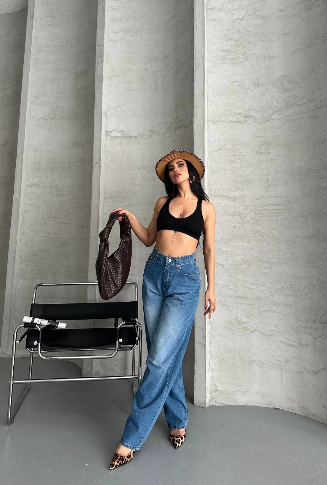 Baggy süper taş bıyık yıkama mavi jeans pantolon d2007