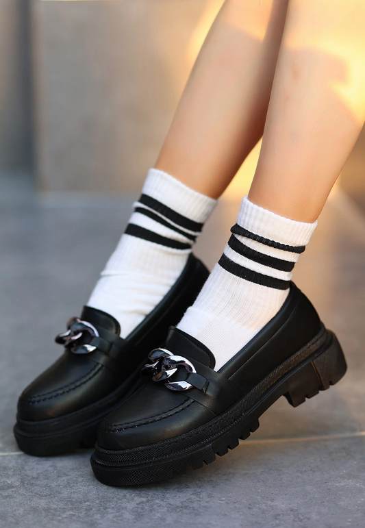 Biga Siyah Cilt Ayakkabı