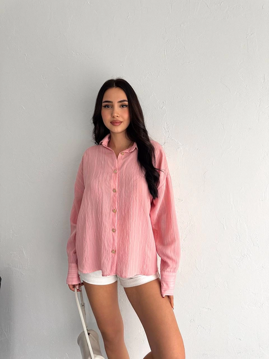 Çizgili oversize gömlek