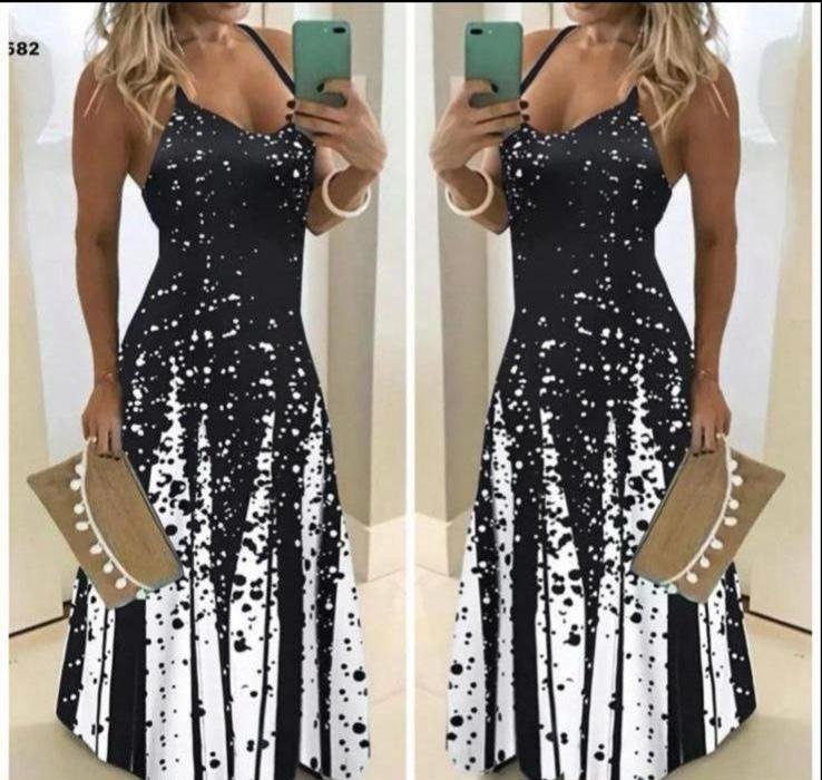 Kadın Suprem Kumaş Dijital Baskılı Elbise