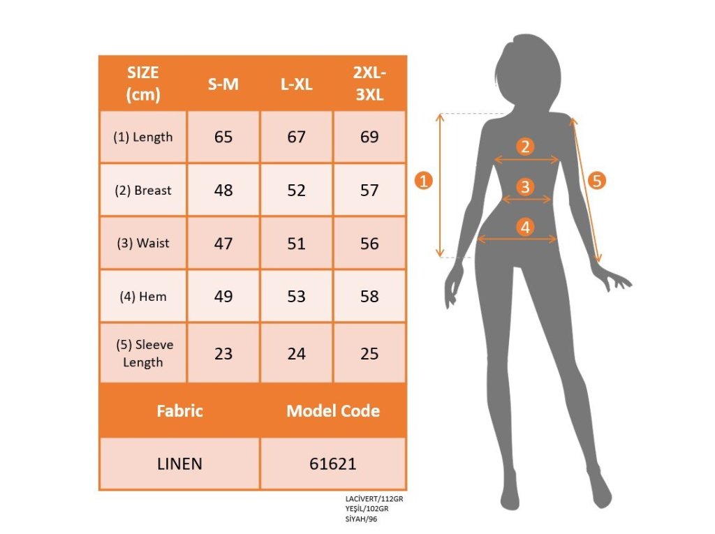 Kadın Kısa Kollu V Yakalı Düğmeli Keten Bluz