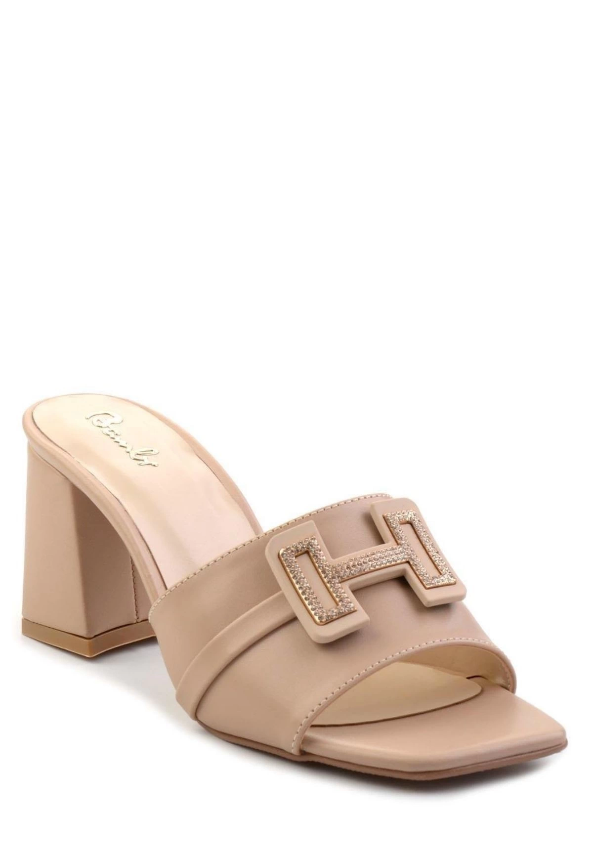 Erew Bej Cilt Topuklu Terlik