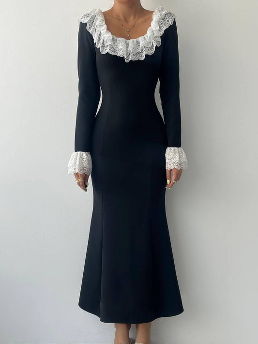 Belfast Dantel Yaka Elbise