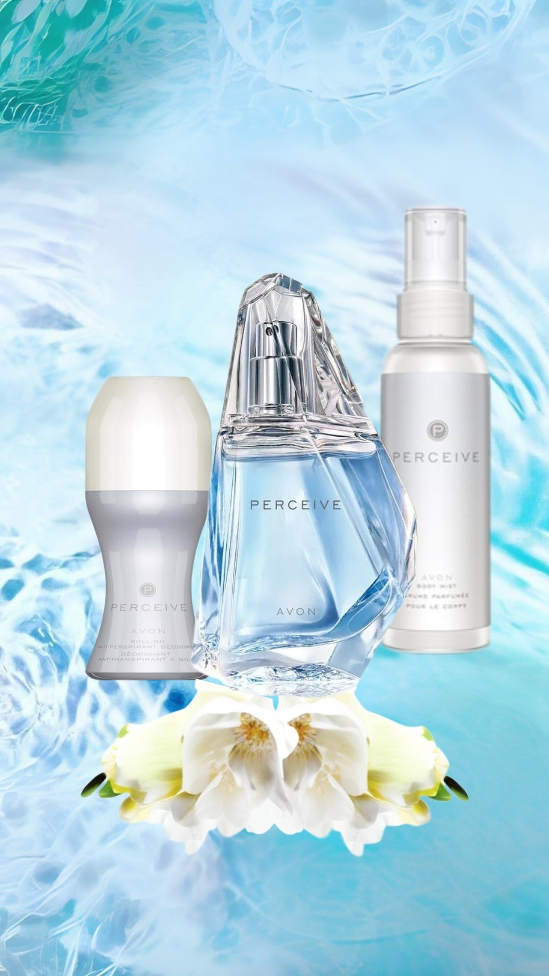 Perceive Kadın Parfüm, Vücut Spreyi ve Roll On Deodorant Seti