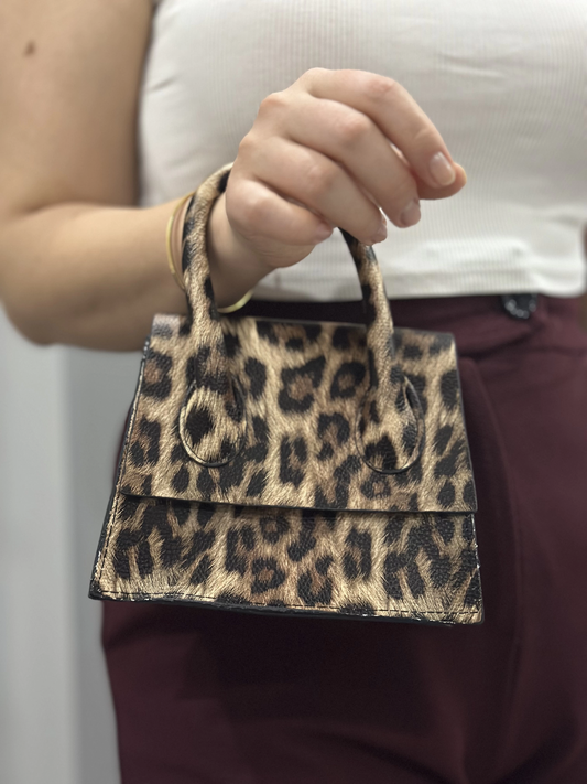 luxe leopar cilt çanta