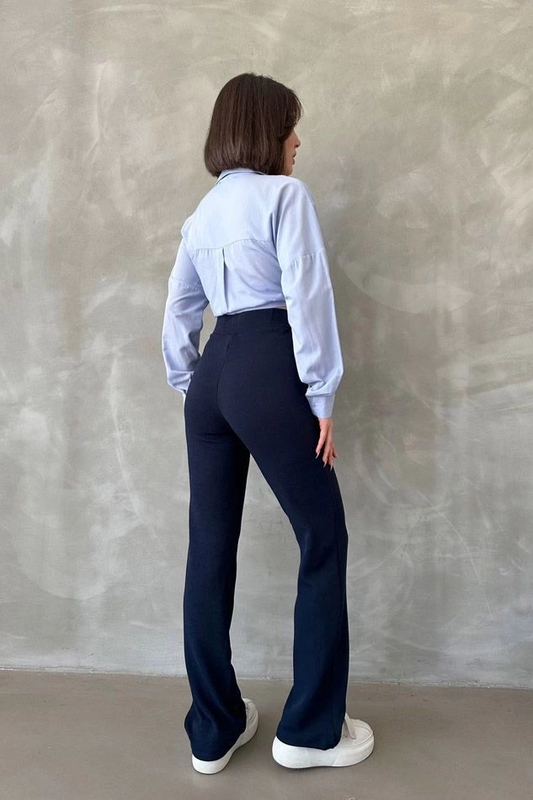 Önü cumalı ithal krep pantolon