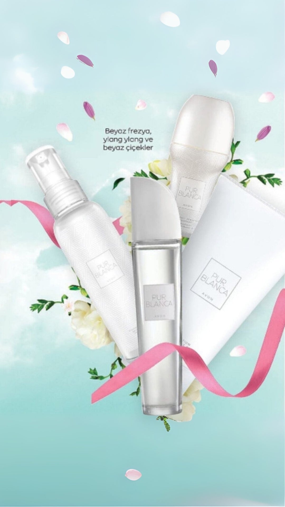 Pur Blanca 4'lü Bakım Seti | Kadın Parfüm, Vücut Spreyi, Deodorant ve Losyon