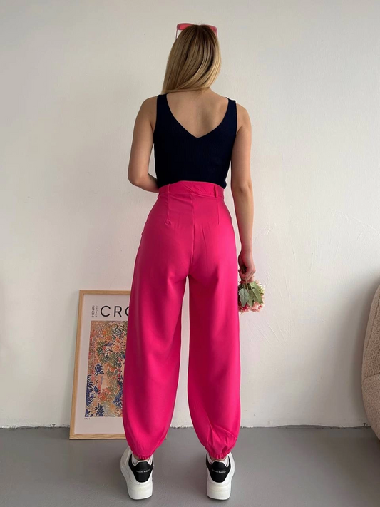 Şalvar pantolon fuşya s23202