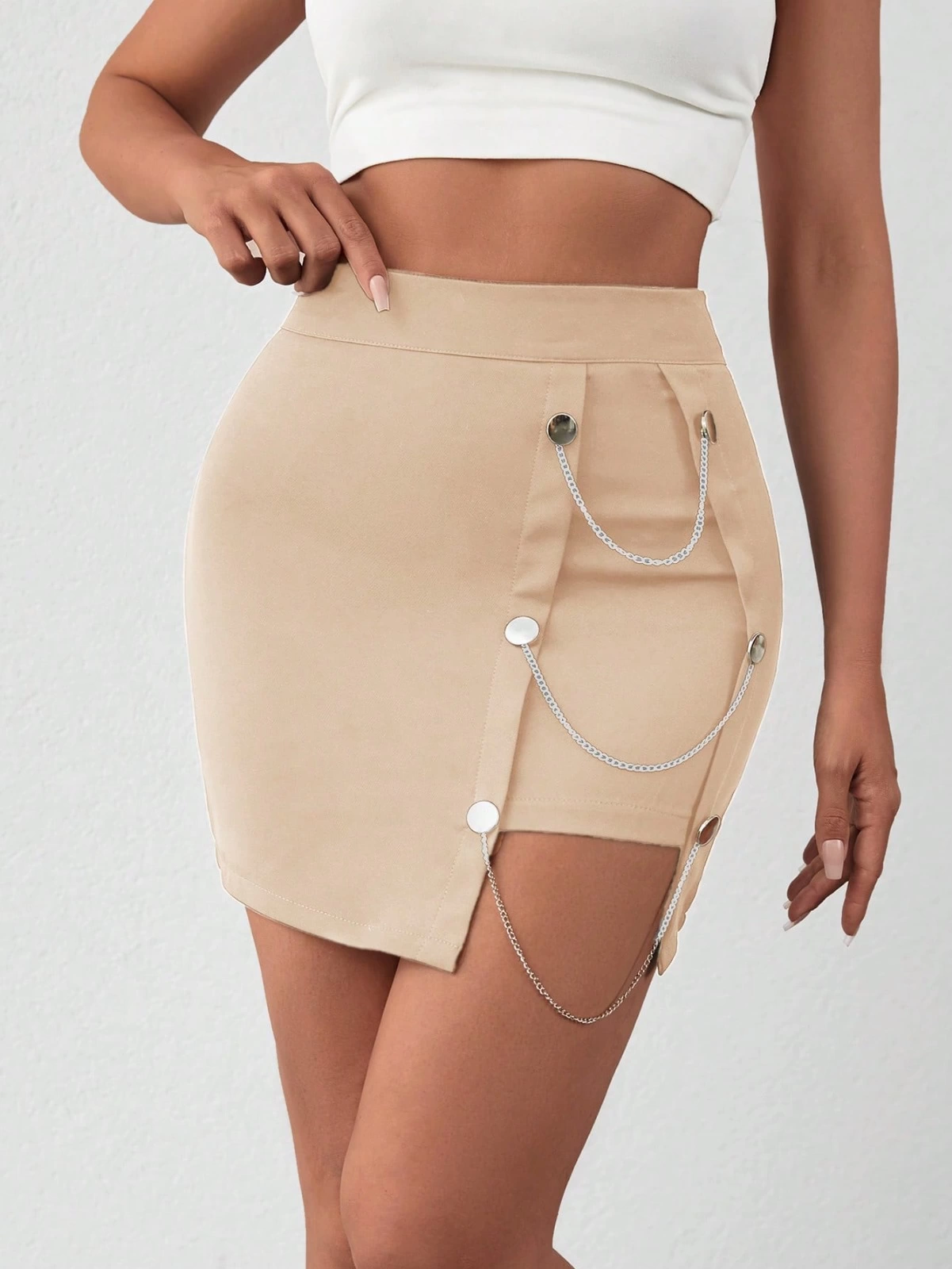 Zincirli mini etek s241008
