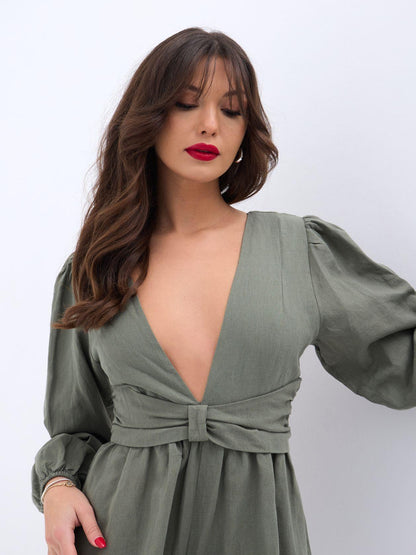 6528 TULUM ELBİSE-HAKİ