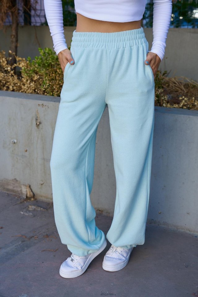 Düz Lastikli Eşofman - Mint Yeşili