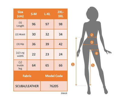 Kadın Yüksek Bel Deri Detaylı Fermuarlı Dalgıç Tayt