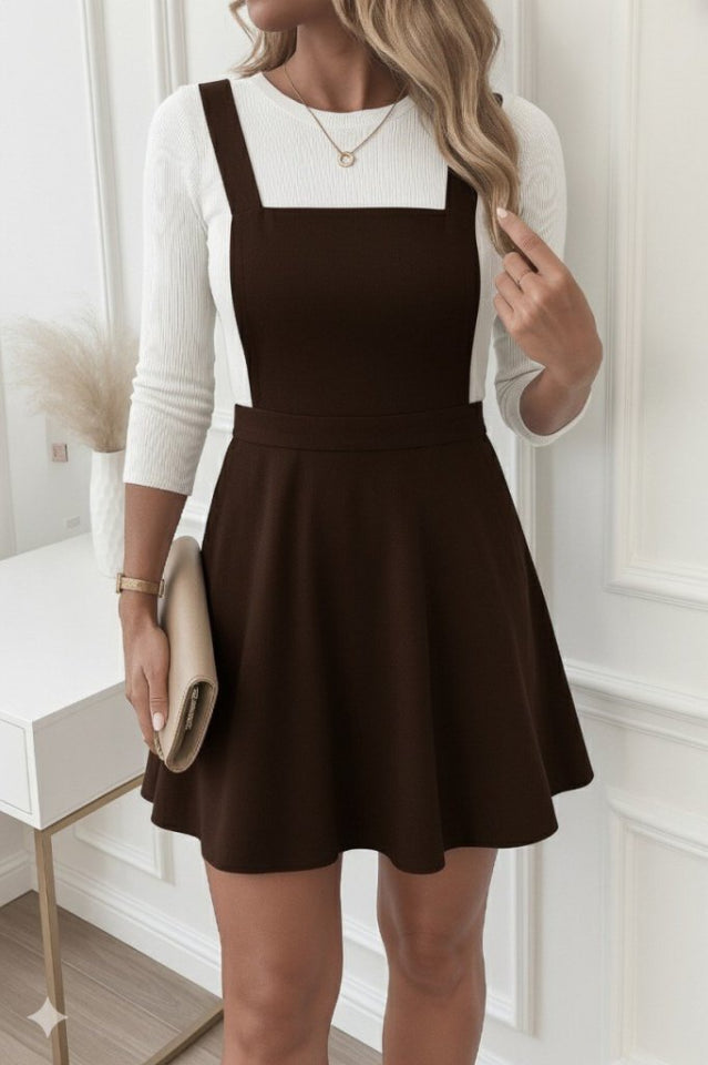 Kadın Askılı Sırttan çapraz Detaylı Kısa Kiloş Kadife Mini Elbise