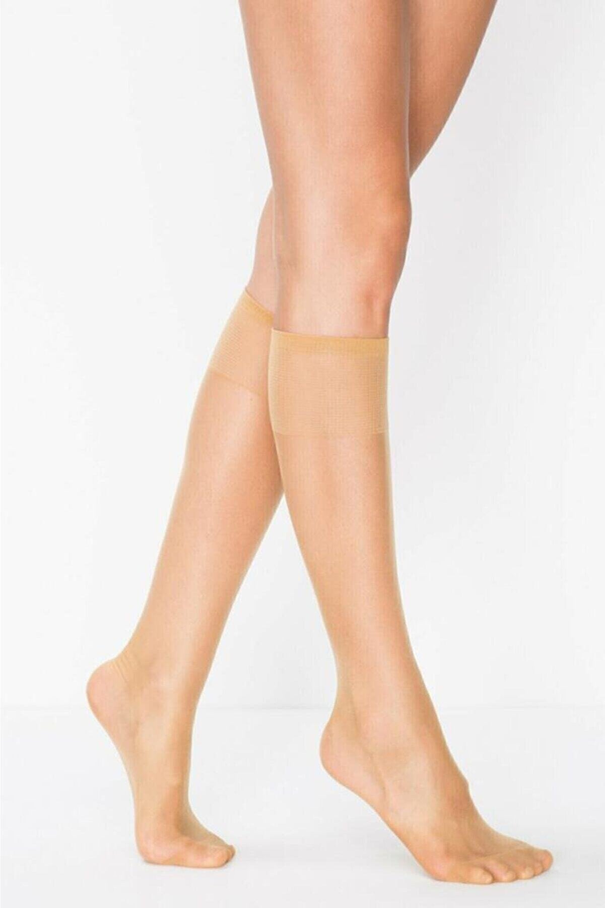 24'lü Eko Paket Süper 15 Den Mat Pantolon Çorabı (Diz Altı)