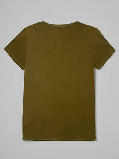 Kadın Kısa Kollu Kedi Ve Pati Baskılı Süprem T-shirt