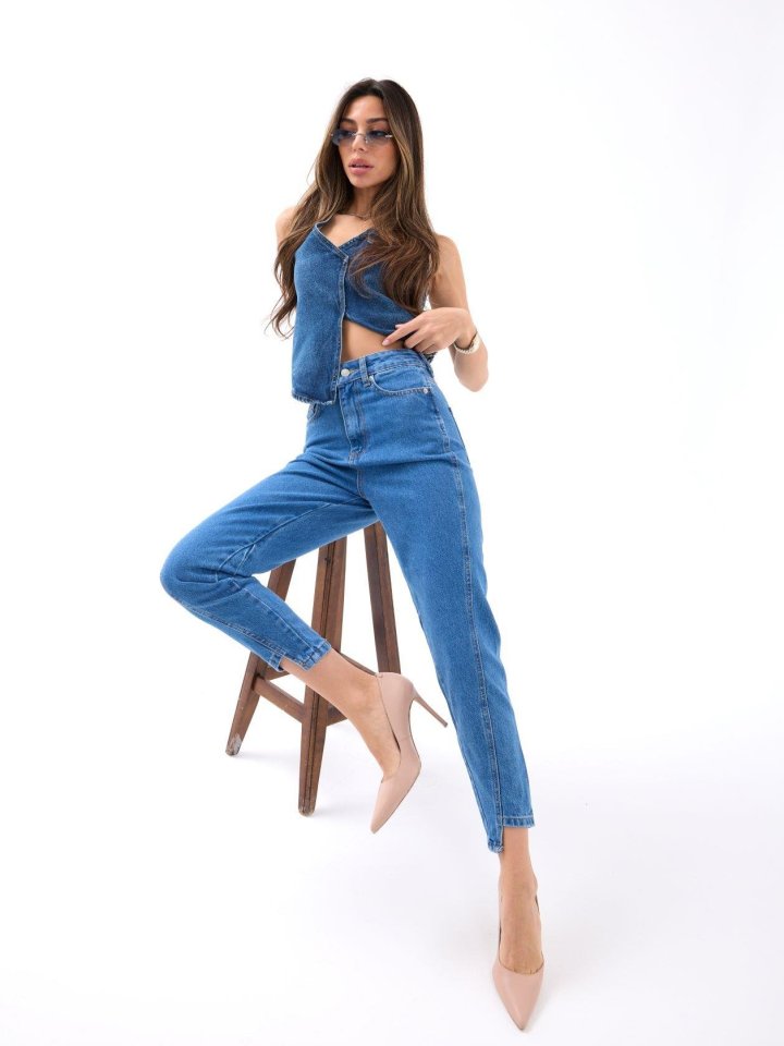 5682 KOT PANTOLON-KOYU MAVİ