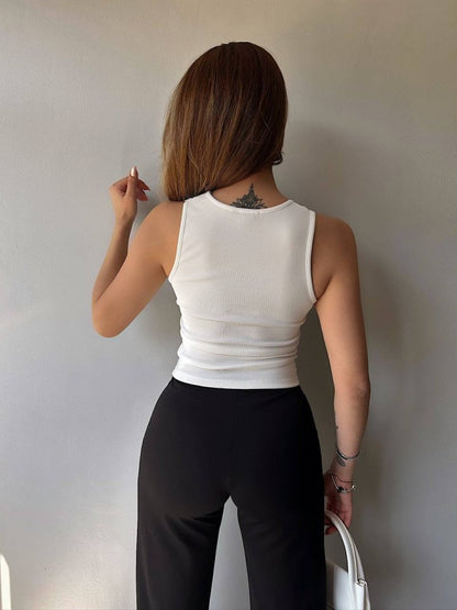 Kadın Ottoman Kumaş Dantel Detaylı Bluz