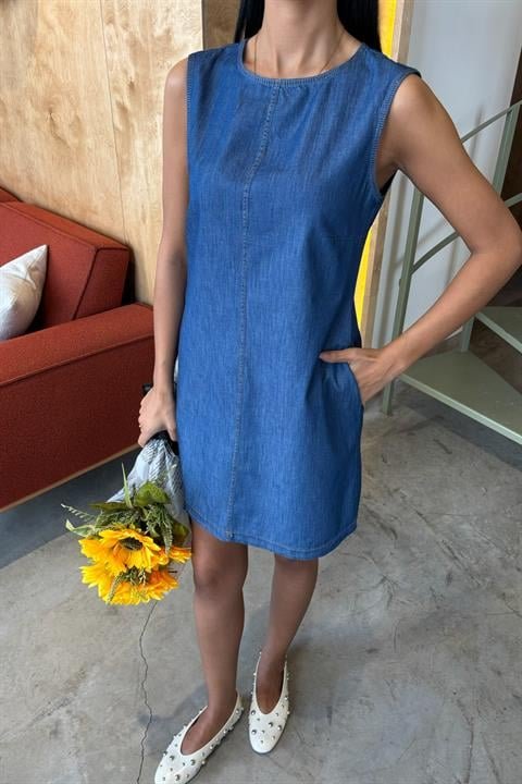 Sırt Bağcıklı Tensel Elbise 2880