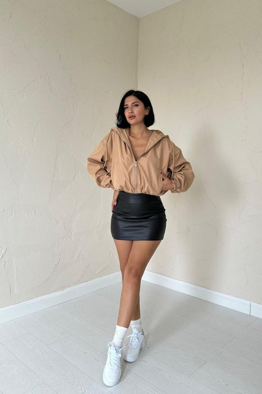 Vizon Kısa Fermuarlı Bomber Ceket