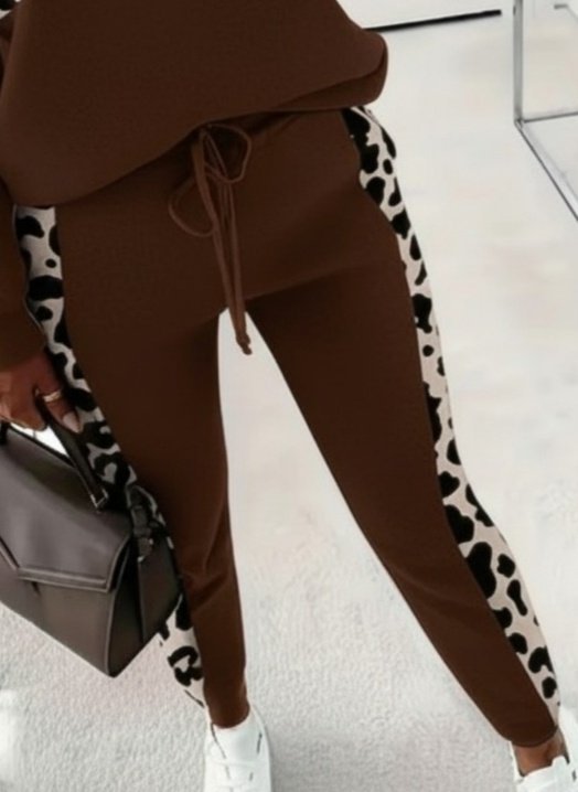 Kadın Uzun Kollu Fermuarlı Karışık Desenli Viskon Iki Iplik Bluz Ve Pantolon Ikili Takım