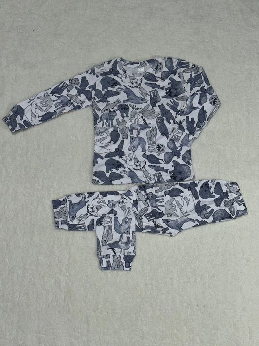 3-6 yaş alt üst pijama takımı kız çocuğu lacivert