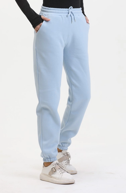 3 iplik şardonlu paça lastikli eşofman bebe mavi is001