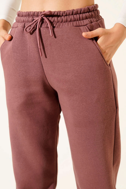 3 iplik şardonlu paça lastikli eşofman tarçın is001