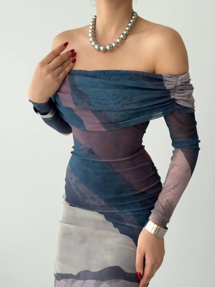 Sevilla Madonna Yaka Tül Elbise