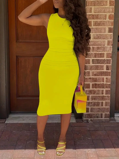 Kadın Bodycon Midi Boy Dalgıç Elbise