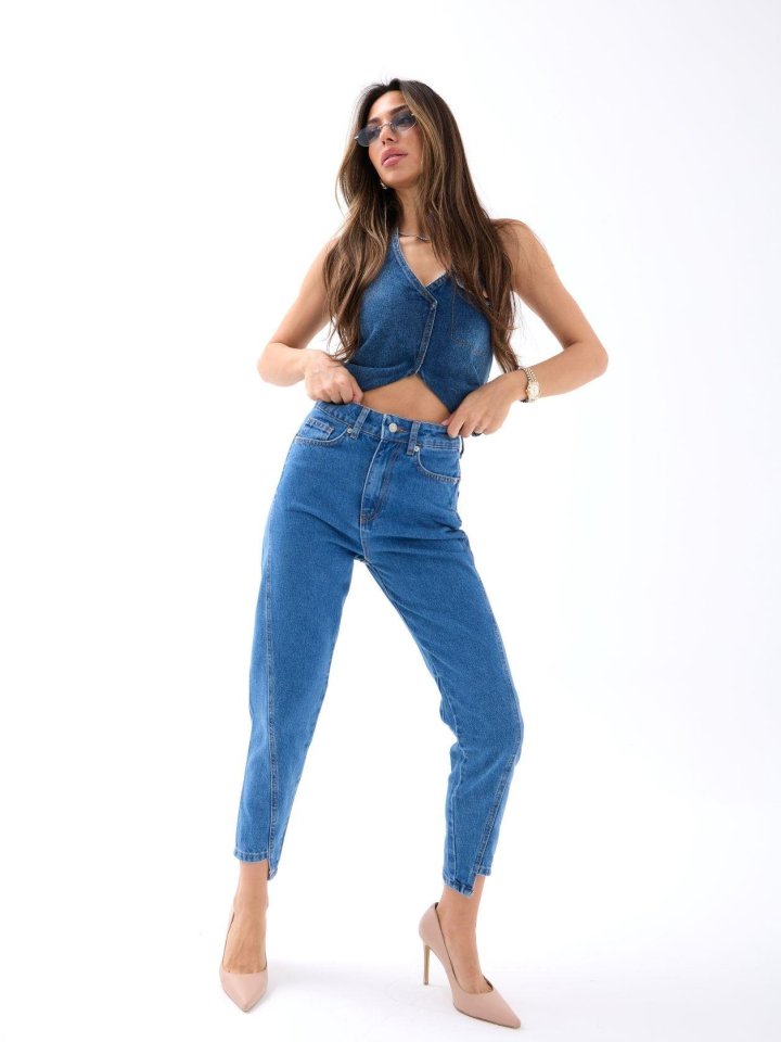 5682 KOT PANTOLON-KOYU MAVİ