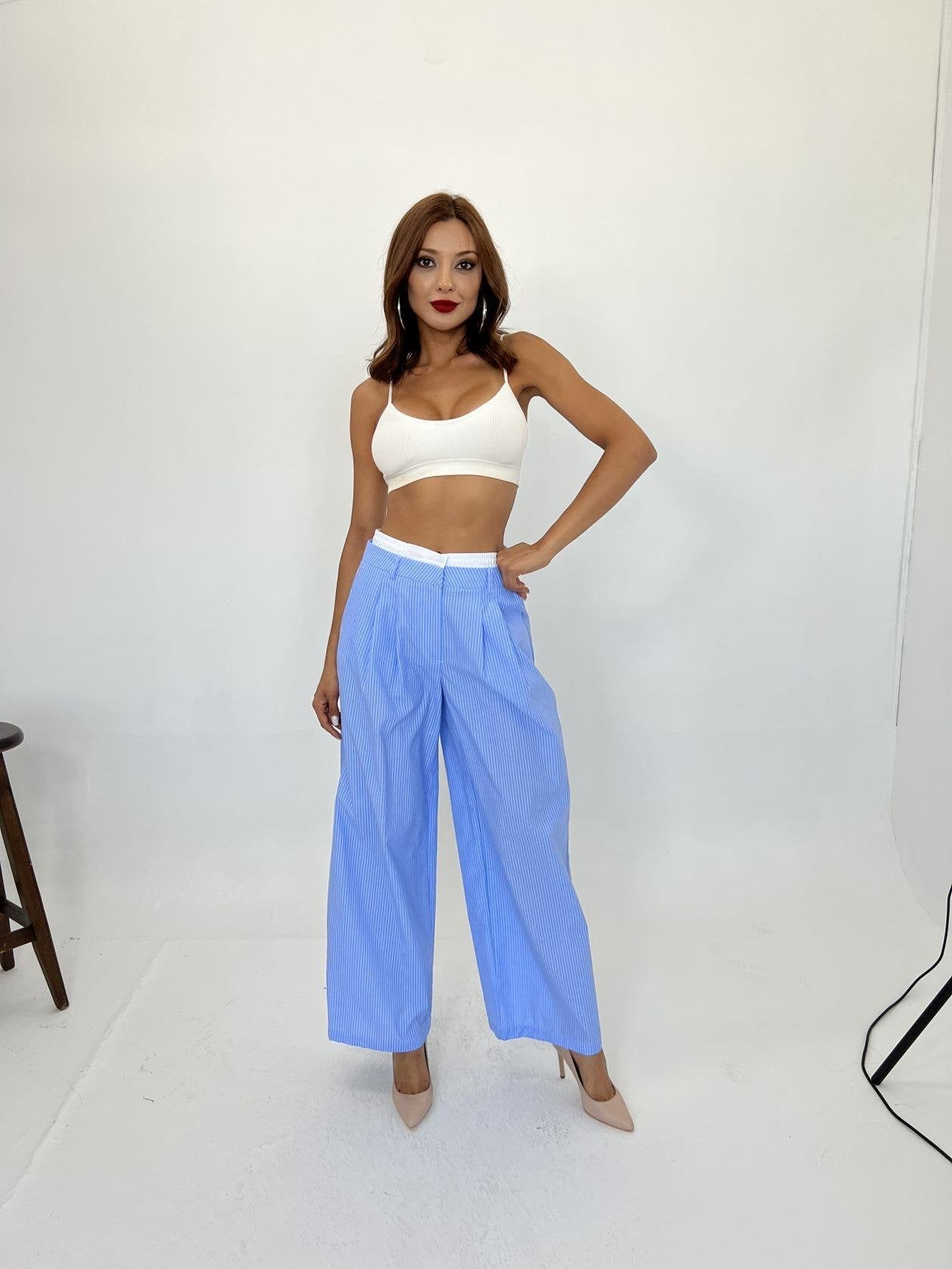 7109 PANTOLON-DALLAS ÇİZGİLİ