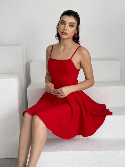 Pole İp Askılı Elbise