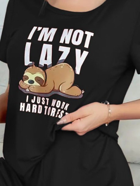 Kadın Kısa Kollu Bisiklet Yaka Baskılı Viskon Bluz Ve şort Ikili Takım