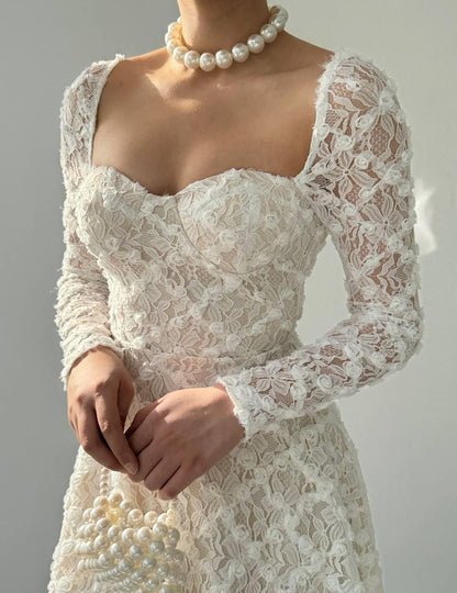 Fers Çiçek Detay Elbise