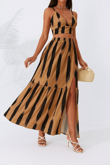 Kadın Kolsuz Askılı Crop Ikili Süprem Takım