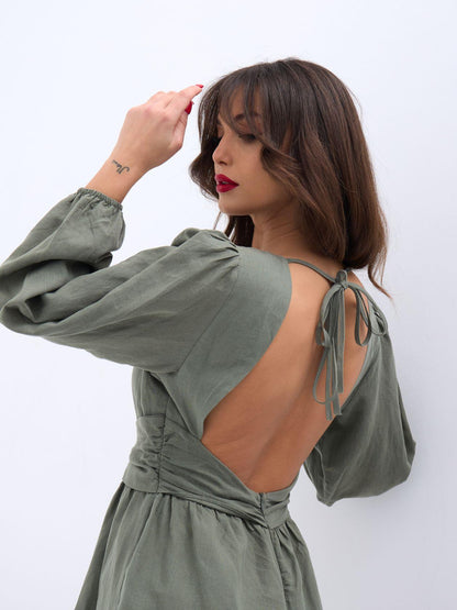 6528 TULUM ELBİSE-HAKİ